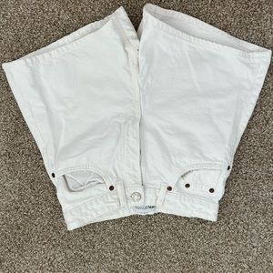 White denim shorts